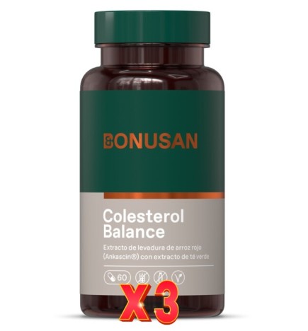 Pack de 3 unidades Colesterol Balance 60 Cápsulas Bonusan