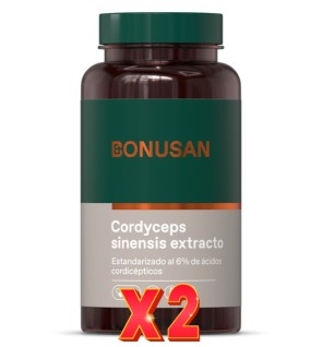 Pack de 2 unidades Cordyceps Sinensis Extracto 90 Cápsulas Bonusan