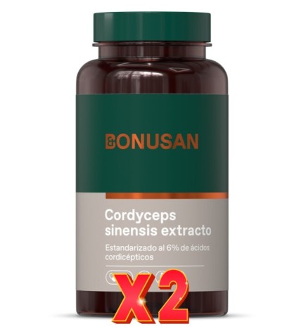 Pack de 2 unidades Cordyceps Sinensis Extracto 90 Cápsulas Bonusan