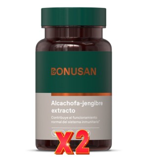 Pack de 2 unidades Alcachofa-Jengibre Extracto 60 Cápsulas Bonusan