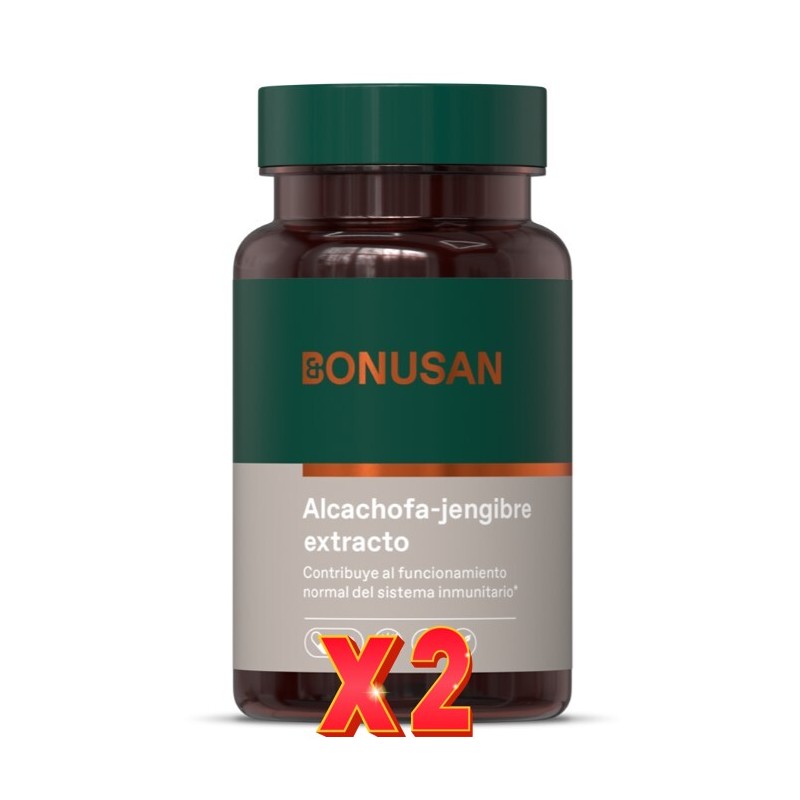 Pack de 2 unidades Alcachofa-Jengibre Extracto 60 Cápsulas Bonusan Pack de 2 unidades Alcachofa-Jengibre Extracto 60 Cápsulas Bonusan