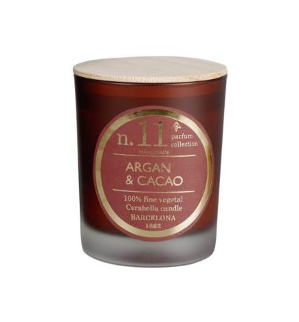 Vela Vaso Perf11 Argan-Cacao 7,5X9Cm 1Ud. Cerabella