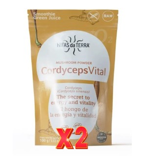 Pack de 2 unidades Cordycepsvital  100 Gramos Hifas da Terra