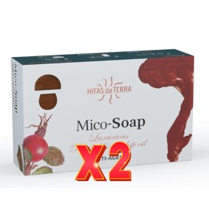 Pack de 2 unidades Mico Soap Luxurious Reishi-Rosehip Oil 150 Gramos Hifas da Terra