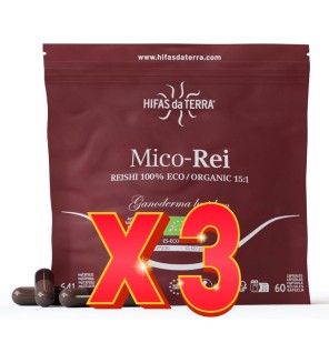 Pack de 3 unidades Mico-Rei + Vit C Eco  Doypack 60 Capsulas Hifas da Terra