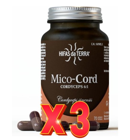 Pack de 3 unidades Mico-Cord + Vit C  70 Capsulas Hifas da Terra