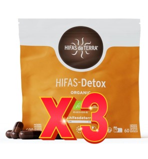 Pack de 3 unidades Hifas-Detox Eco  Doypack 60 Capsulas Hifas da Terra