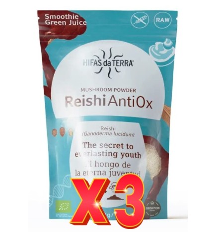 Pack de 3 unidades Reishiantiox Eco  100 Gramos Hifas da Terra