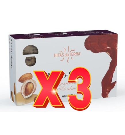 Pack de 3 unidades Mico Soap Luxurious Reishi-Almond Oil 150 Gramos Hifas da Terra