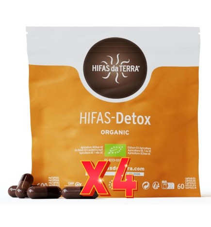 Pack de 4 unidades Hifas-Detox Eco  Doypack 60 Capsulas Hifas da Terra