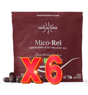 Pack de 6 unidades Mico-Rei + Vit C Eco  Doypack 60 Capsulas Hifas da Terra
