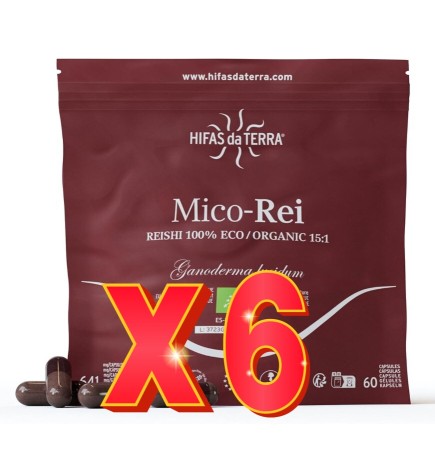 Pack de 6 unidades Mico-Rei + Vit C Eco  Doypack 60 Capsulas Hifas da Terra