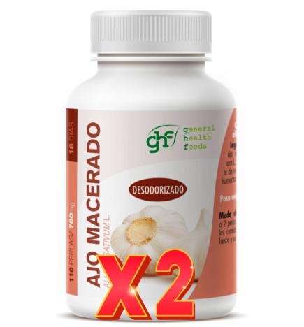 Pack de 2 unidades Ajo Macerado 700Mg 220 Perlas Ghf