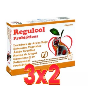 Pack de 3x2 unidades Regulcol 60 cápsulas Dis