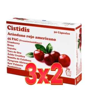 Pack de 3x2 unidades Cistidís 30 cápsulas Dis