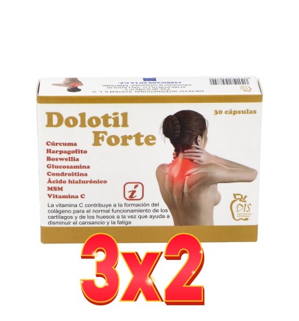 Pack de 3x2 unidades Dolotil Forte 30 cápsulas Dis
