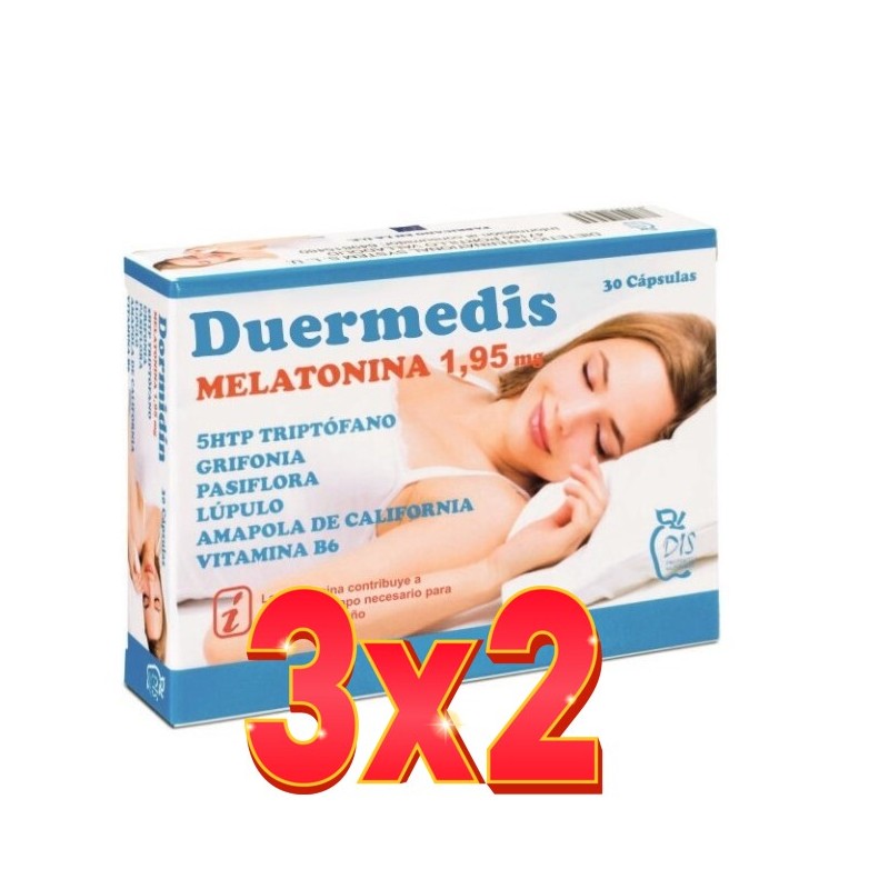 Pack de 3x2 unidades Duermedis 30 capsulas Dis