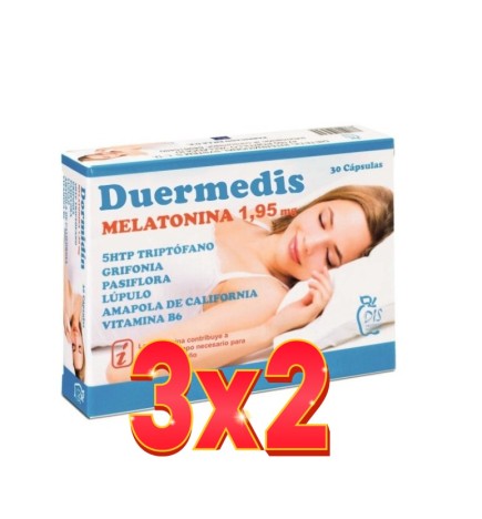 Pack de 3x2 unidades Duermedis 30 capsulas Dis