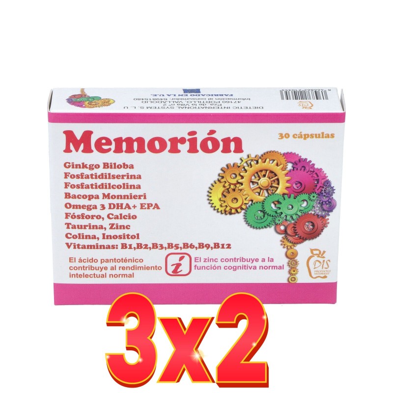 Pack de 3x2 unidades Memorión 30 capsulas Dis