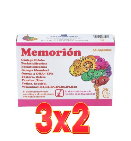 Pack de 3x2 unidades Memorión 30 capsulas Dis