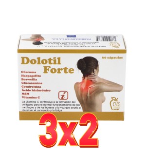Pack de 3x2 unidades Dolotil Forte 60 cápsulas Dis