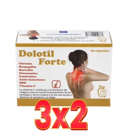 Pack de 3x2 unidades Dolotil Forte 60 cápsulas Dis