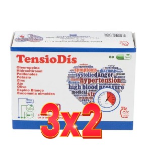 Pack de 3x2 unidades Tensiodís, 60 cáp. Dis