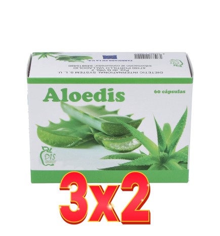 Pack de 3x2 unidades Aloedis 60 cápsulas Dis