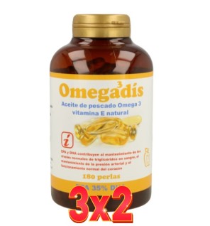 Pack de 3x2 unidades Omegadís Omega3, 180 PERLAS 1500 mg Dis
