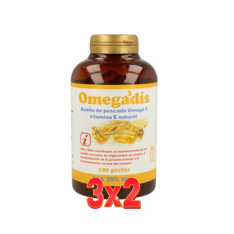 Pack de 3x2 unidades Omegadís Omega3, 180 PERLAS 1500 mg Dis Pack de 3x2 unidades Omegadís Omega3, 180 PERLAS 1500 mg Dis