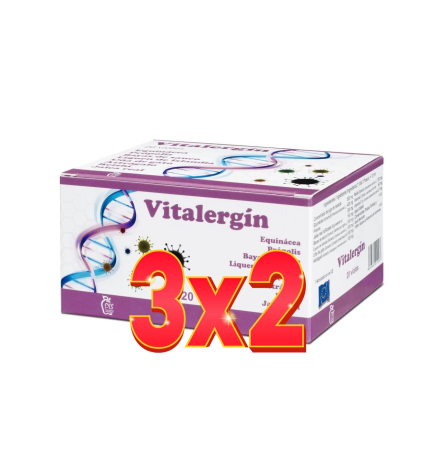 Pack de 3x2 unidades Vitalergín (20 viales de 10 ml) Dis