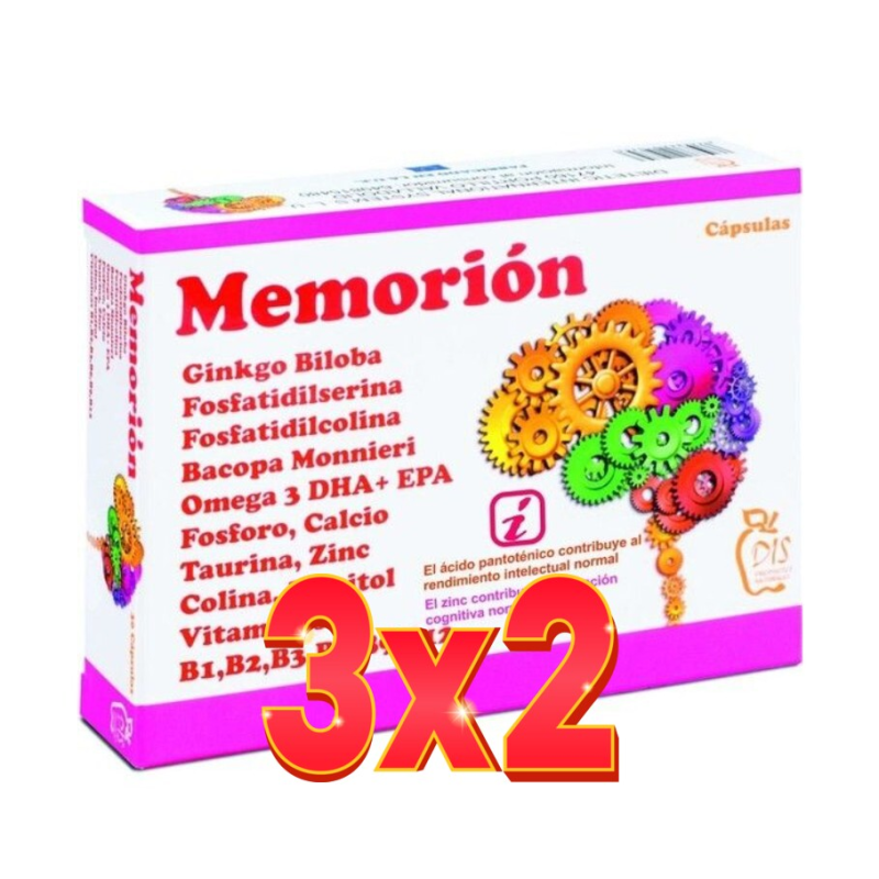 Pack de 3x2 unidades Memorión 60 capsulas Dis