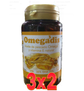 Pack de 3x2 unidades Omegadís Omega3, 60 PERLAS 1500 mg Dis