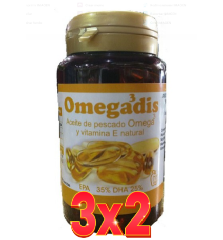 Pack de 3x2 unidades Omegadís Omega3, 60 PERLAS 1500 mg Dis