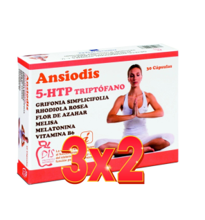Pack de 3x2 unidades Ansiodís Plus30 cápsulas Dis