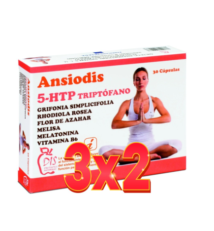 Pack de 3x2 unidades Ansiodís Plus30 cápsulas Dis