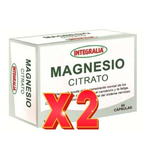 Pack de 2 unidades Magnesio Citrato 60 Cápsulas Integralia