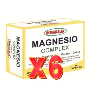 Pack de 6 unidades Magnesio Complex 60 Cápsulas Integralia