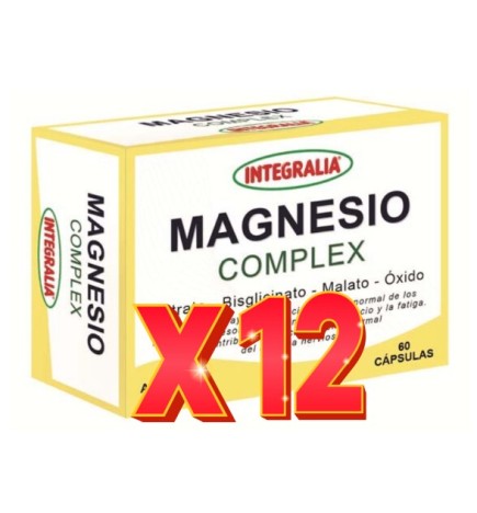 Pack de 12 unidades Magnesio Complex 60 Cápsulas Integralia