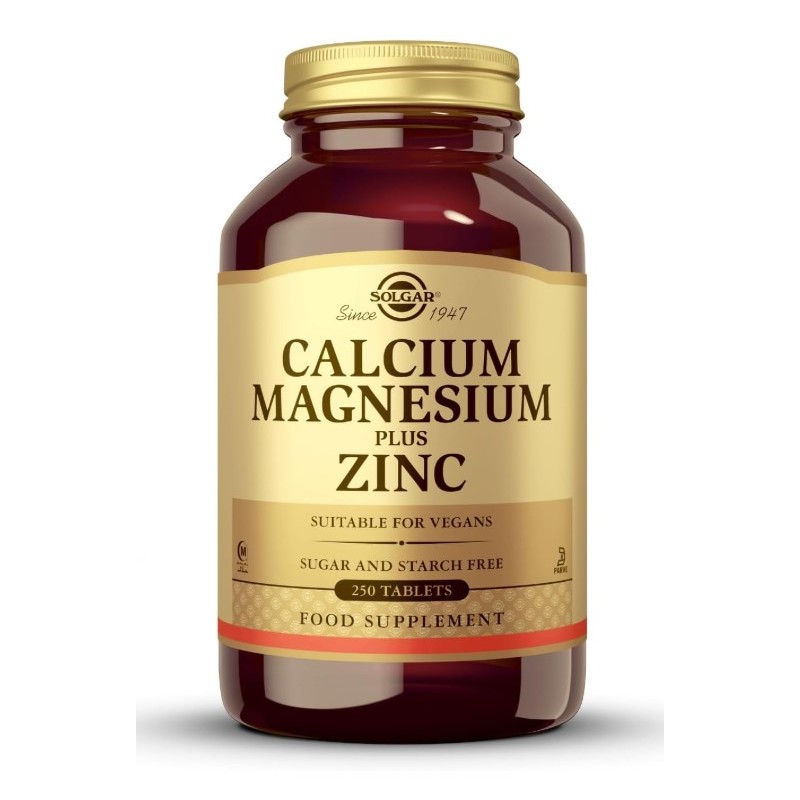 Calcio Magnesio Zinc 250 Comprimidos Solgar