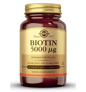 Biotina 5000 Mcg 100 Cápsulas Solgar