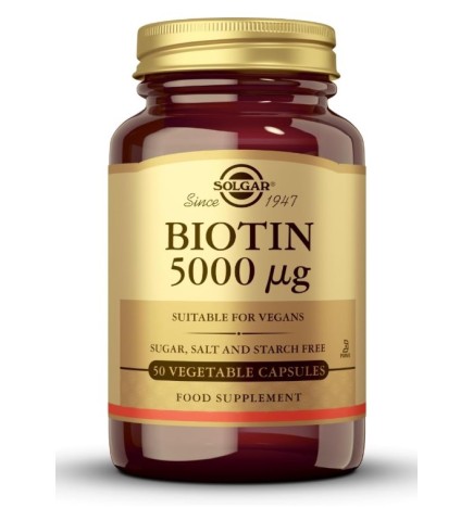 Biotina 5000 Mcg 100 Cápsulas Solgar