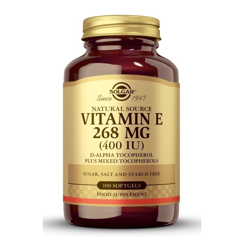Vitamina E 400 Ui 100 Cápsulas Blandas Solgar