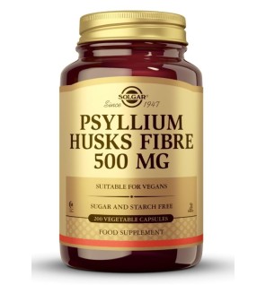Fibra Cáscara Psyllium 200 Cápsulas Solgar