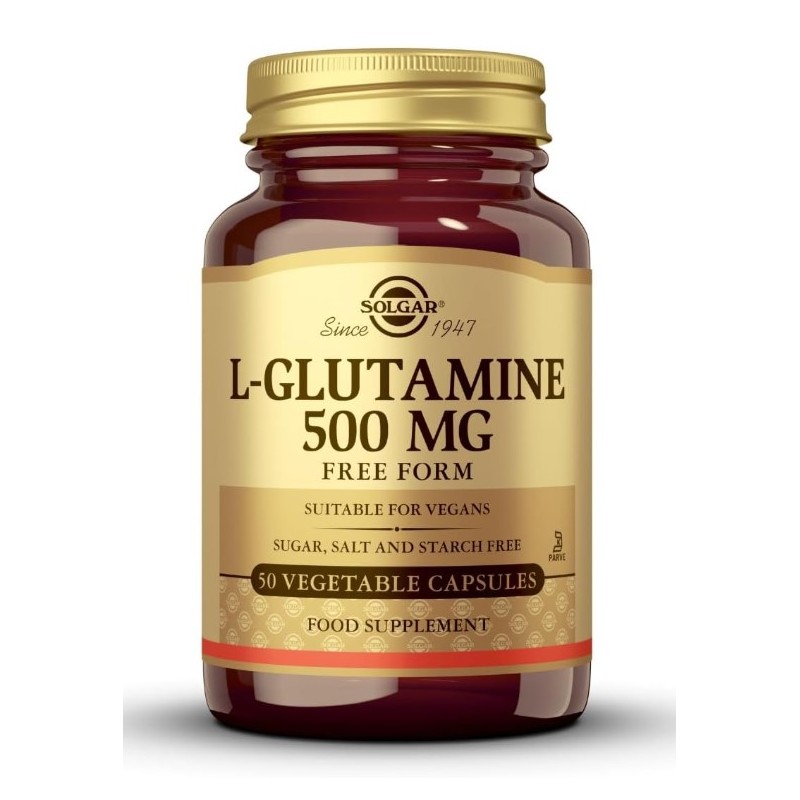 L-Glutamina 500 Mg 50 Cápsulas Solgar