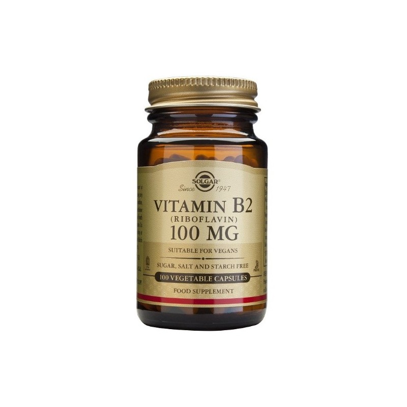 Vitamina B2 100 Mg 100 Cápsulas Solgar