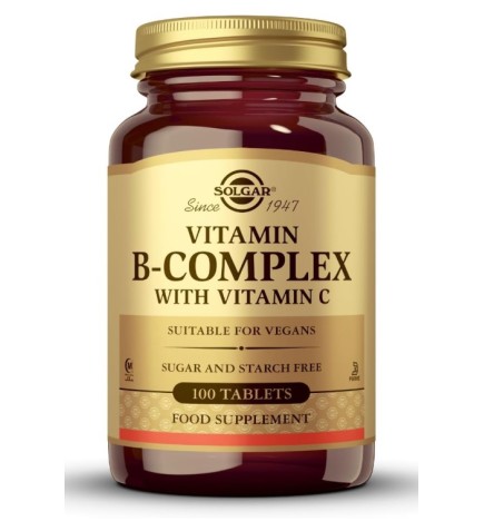 B-Complex Con Vitamina C 100 Comprimidos Solgar