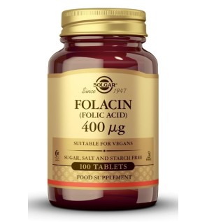 Folacin 400 Mcg 100 Comprimidos Solgar