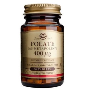 Folato 400 Mcg 100 Comprimidos Solgar