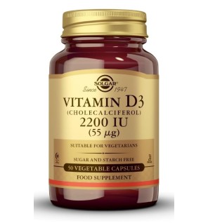 Vitamina D3 2200 Ui 50 Cápsulas Solgar